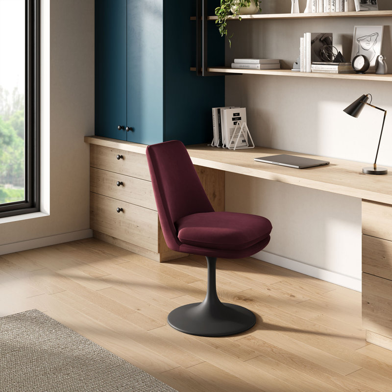 Chaise pivotante rembourrée Lippa, H 76 cm x l 51 cm, H 30 cm x l 20 cm