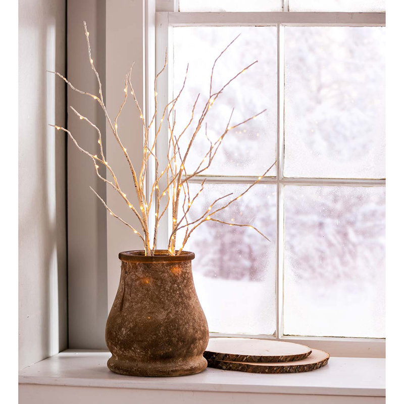 Branches lumineuses en bouleau de 34 po