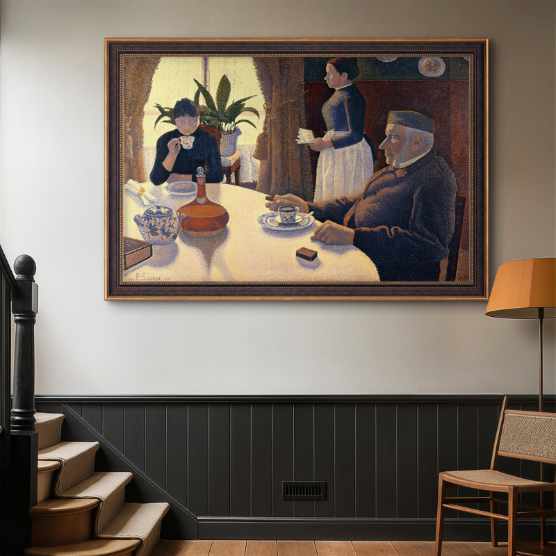 La salle à manger (déjeuner), 1886-1887 - Paul Signac - Toile encadrée sur mesure, 28x40 INNER SIZE, Framed Canvas