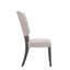 Ensemble de 2 chaises d'appoint en lin beige et chêne gris patiné Bernard