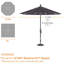 Housse de parasol de patio Alyah, housse de parasol imperméable enduite de PVC 1000D, résistante aux rayons UV et aux déchirures avec cordon de serrage, parasol Blissun-86902897