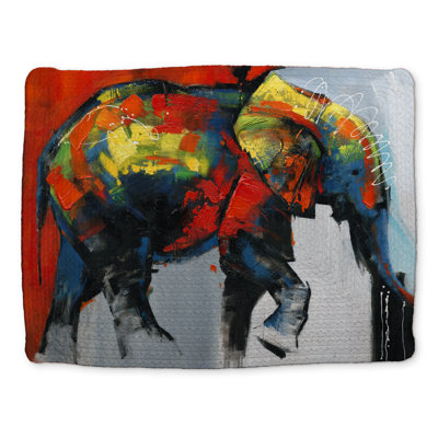 Napperon Éléphant d'Afrique | Décoration colorée