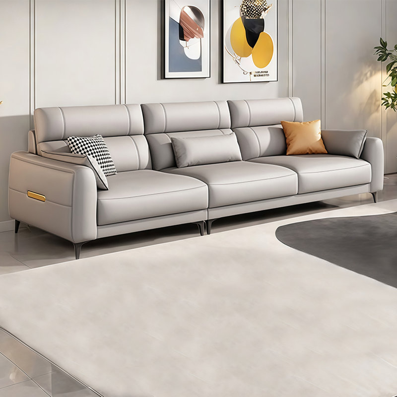 Canapé à rangée droite de luxe américain, H 35,43 po x l 102,36 po x P 36,22 po, 3