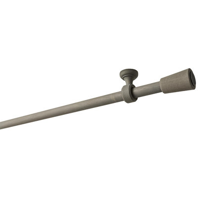 Brunwood Wood 95'' Overall Width Single Curtain Rod