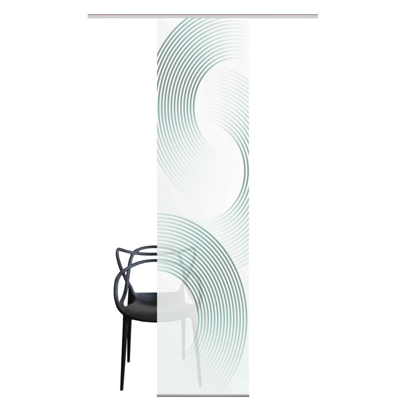 Semi Sheer Sliding Panel Single Panel, Petrol