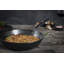 Kuhn Rikon Black Star Swiss Made Spun Iron Frying Pan with Wooden Coaster, 19cm