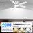 42 in.5 - Blade Smart Outdoor Indoor Black Ceiling Fan with LED Lights, Remote, Voice Control via Alexa, Dimmable, Quite DC Motor-246786050-246441794