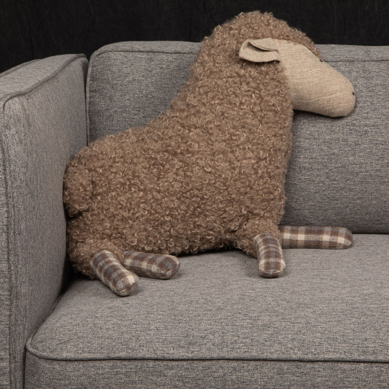 Faux Sherpa Sheep Shaped Pillow