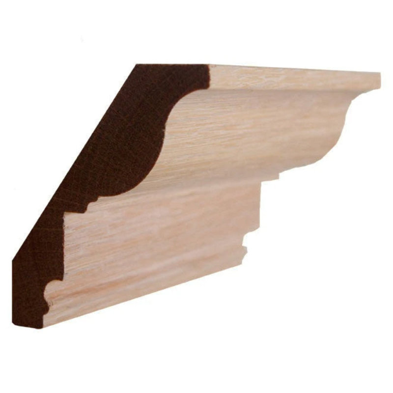 Couronne coloniale non finie EWCR47, Chêne rouge, H 4 po x l 0,75 po x P 42 po