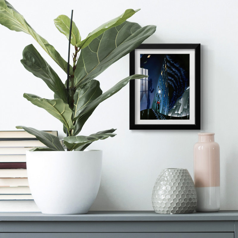 The Shadow -Framed Print, 25.5" H x 17.5" W, Black