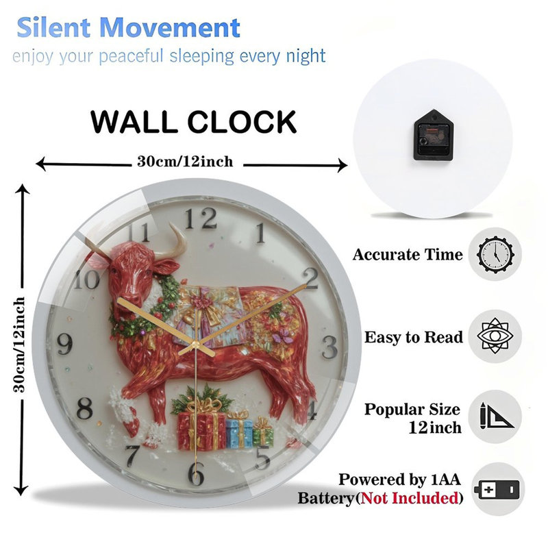 Horloge murale 12 po