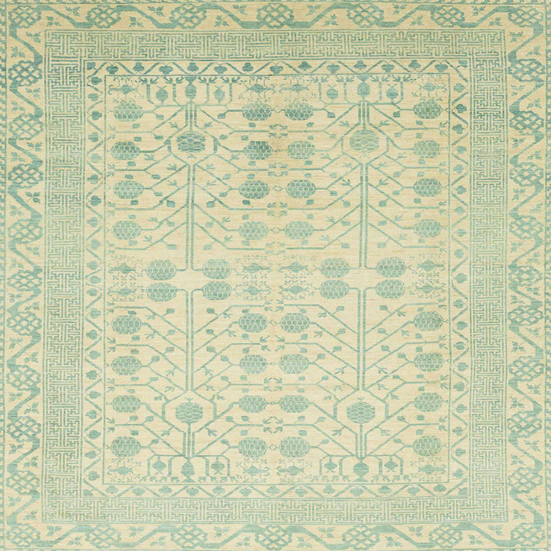 Tapis abstrait moderne 2600, Carré 3 pi