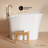 Cascade II 48" Single Slipper Japanese Soaking Freestanding Bathtub In Matte White, Stool Included