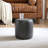 11.8In Small Round Faux Leather Upholstered Ottoman-120539212