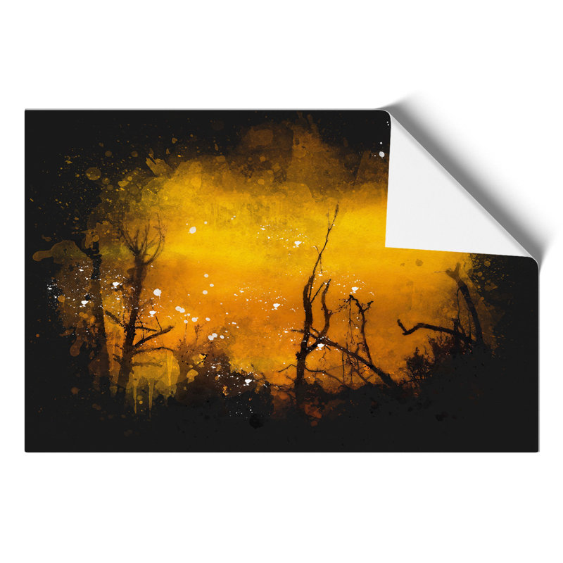 Oklahoma Sunset Paint Splash - Frameless Print, 21cm H x 30cm W x 0.1cm D