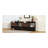 Set Of 2, 32.5''-58.8''W Multifuctional Storage Cabinet, Buffet Sideboard With Drawer, Corner Cabinet For 44''H Window Decor, Livingroom, Hallway, Entryway, Kitchen & Office  - Black&Walnut