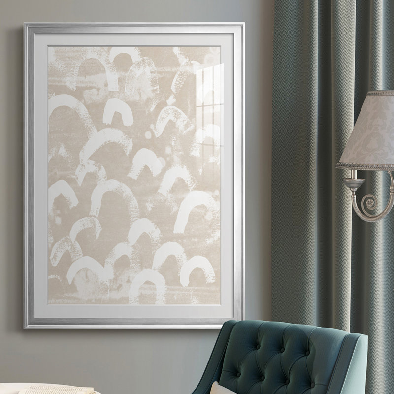 Terre gravée II, reproduction encadrée de qualité supérieure - prête à être accrochée, Argent, H 24,5 po x l 18,5 po x P 1 po