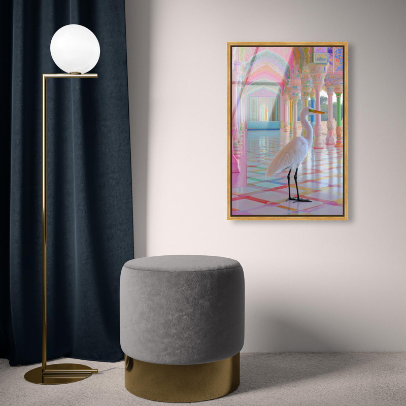 Oliver Gal Palace Passage I Bright - Framed Acrylic Glass Wall Art, 24" H x 16" W, Gold 