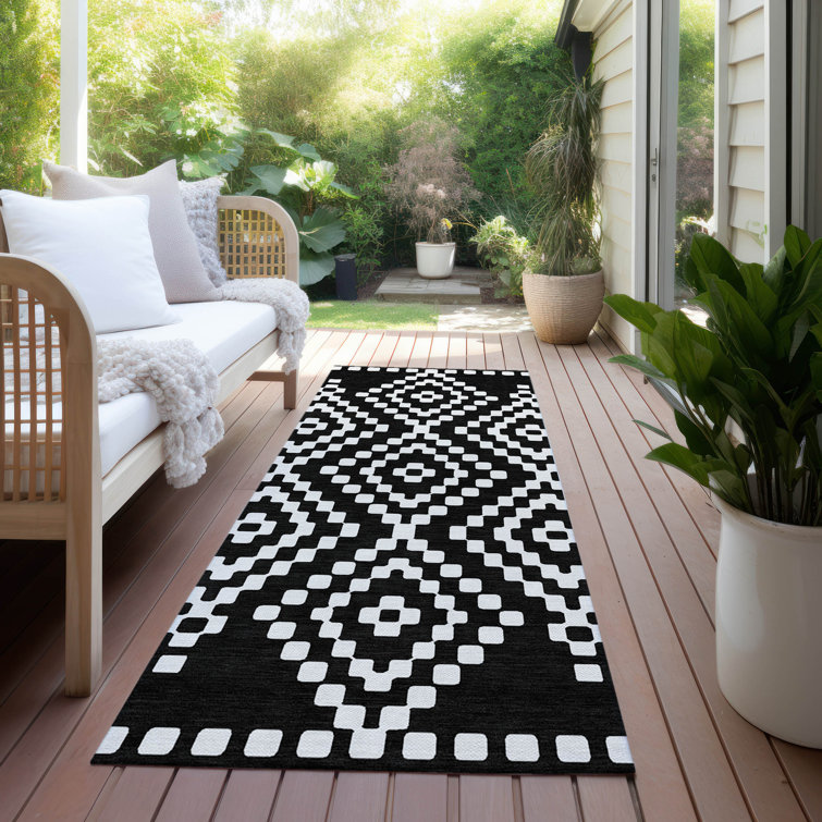 Malek Indoor/Outdoor Area Rug with Non-Slip Backing