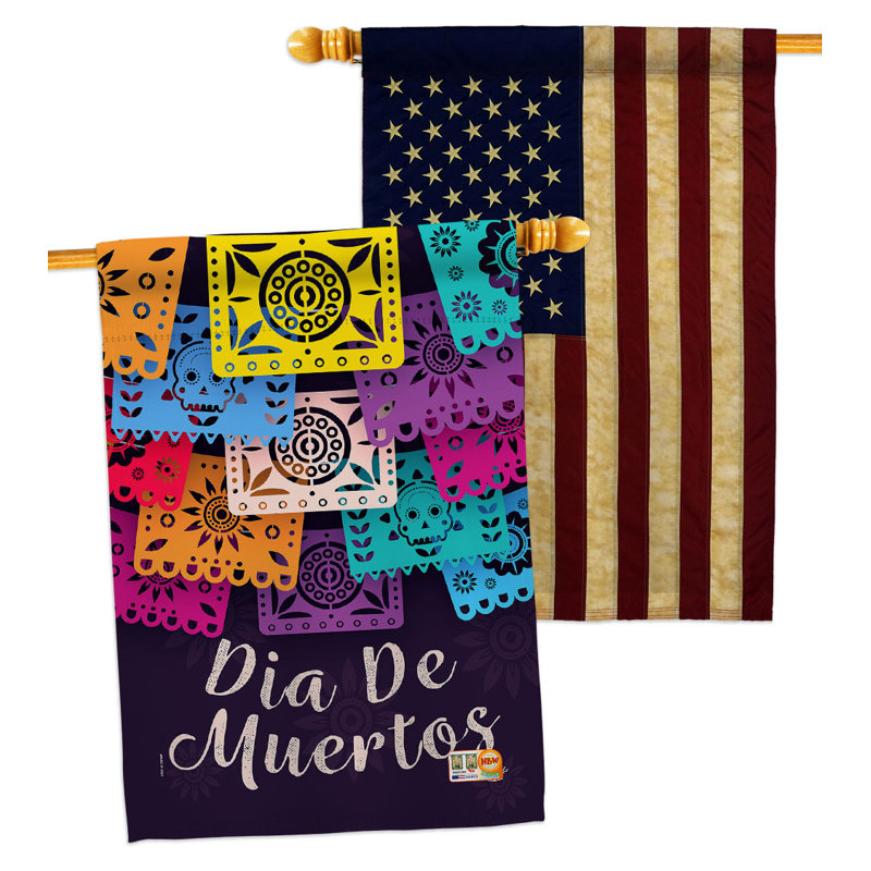 Drapeau de maison en polyester 2 côtés 3 pi 3 po x 2 pi
