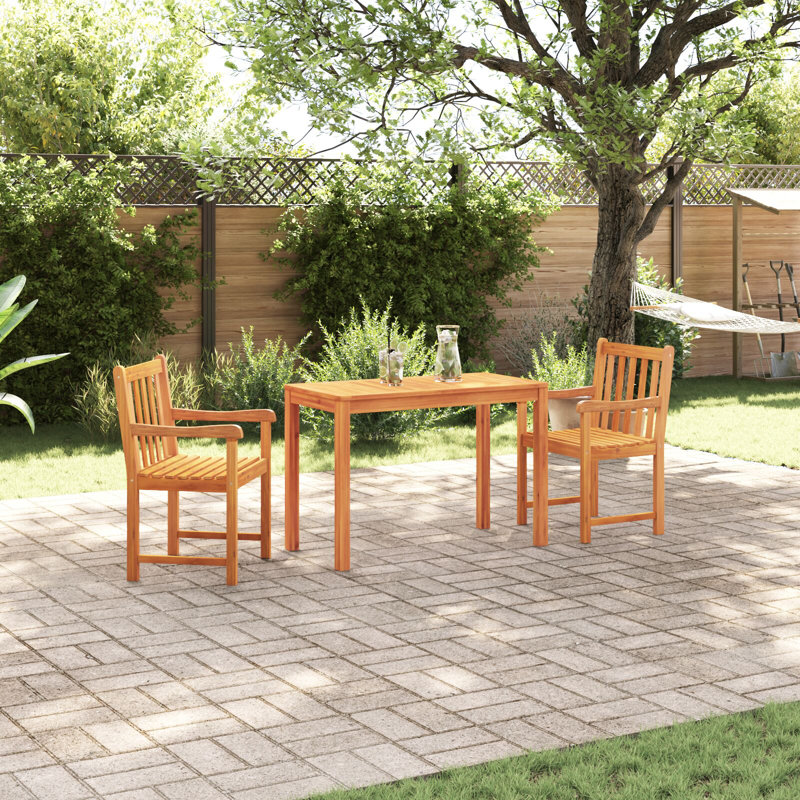 Rectangular 2 - Piece 2 - Person 110Cm L Outdoor Table Set