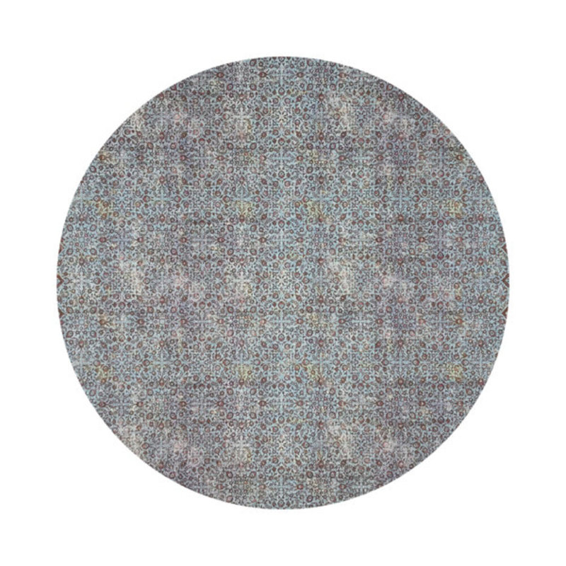 Iznik Gold Purple Vegan Leather Round Coasters, Turq Red