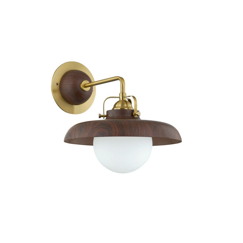 Stratford Metal Plug-In Wall Sconce, Brown