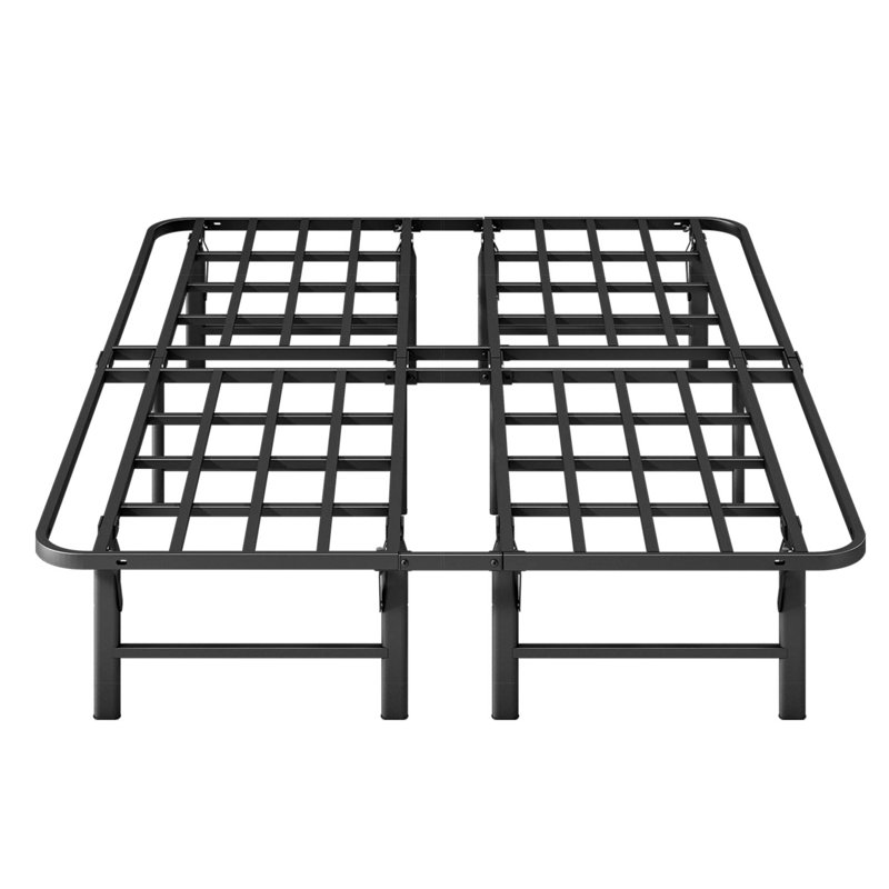 16" Platform Bed Frames, Metal Bed Frame No Box Spring Needed, Folding Bed Frame, Easy Assemble, Noise Free, Black