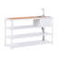 Outdoor Kitchen Island with Sink AVETRANA Metal White