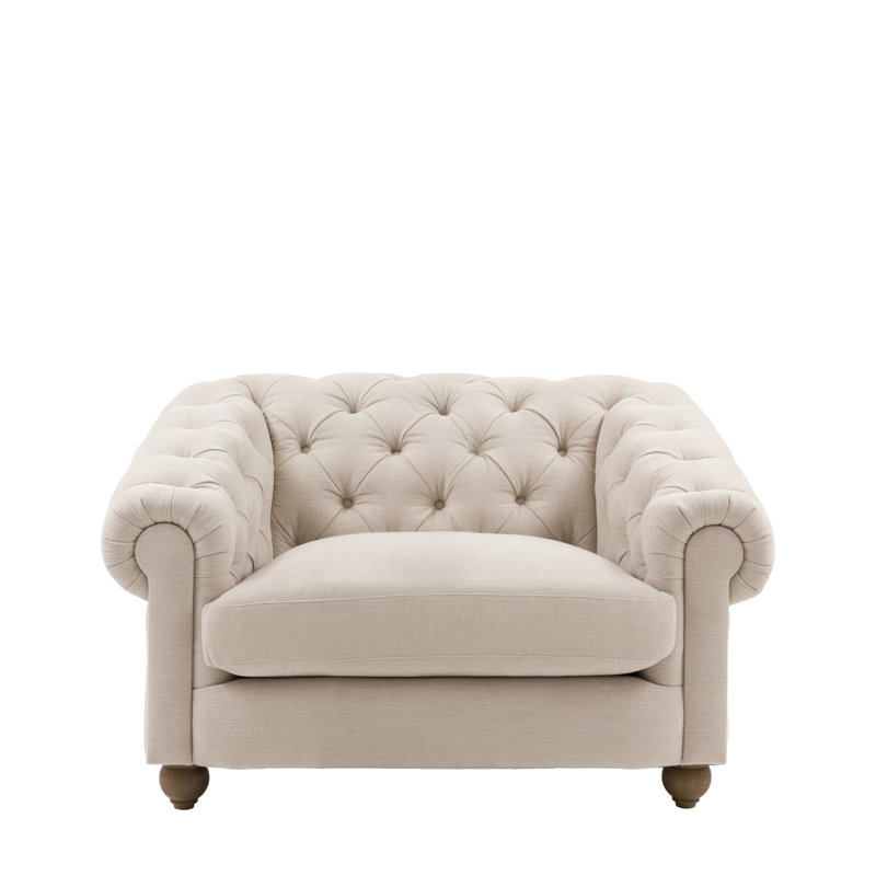 Upholstered Armchair, Cream