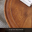 Table basse ronde en bois de cerisier