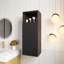 Armoire murale de 32 po de hauteur pour salle de bain, armoire de rangement en noyer foncé noir avec porte et tablettes