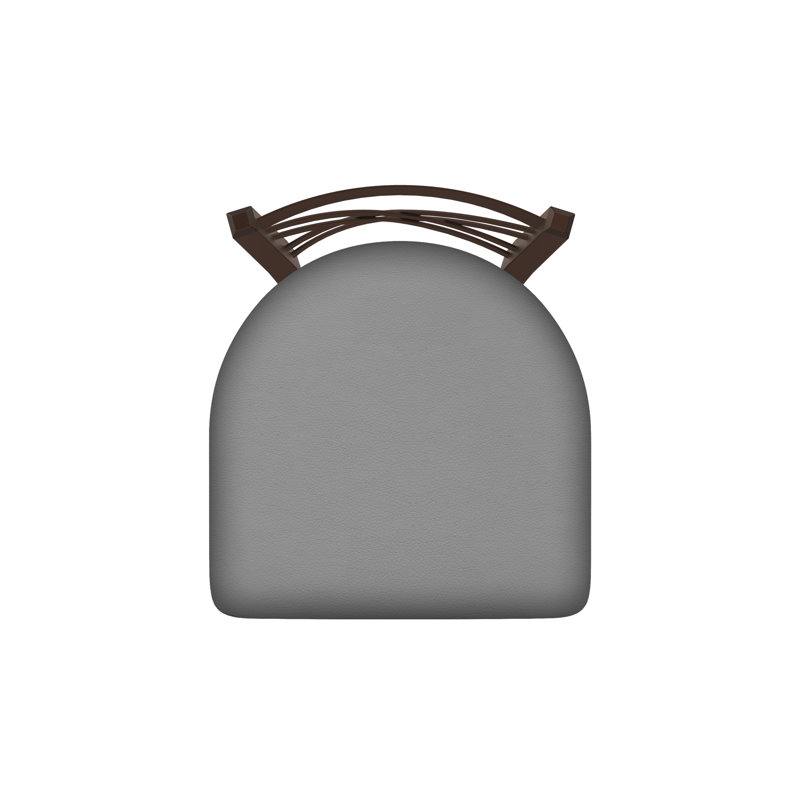 Catalina 18'' H Upholstered Metal Side Chair, Bronze, Vinyl-Canter Folkstone Gray