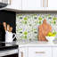 Self Adhesive Vinyl Splashback Wall Panel Sticker Tile Peel Stick 100x50 cm Cartoon green vegetables