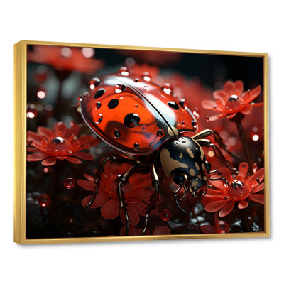 " Red Floral Ladybug Metamorphosis "