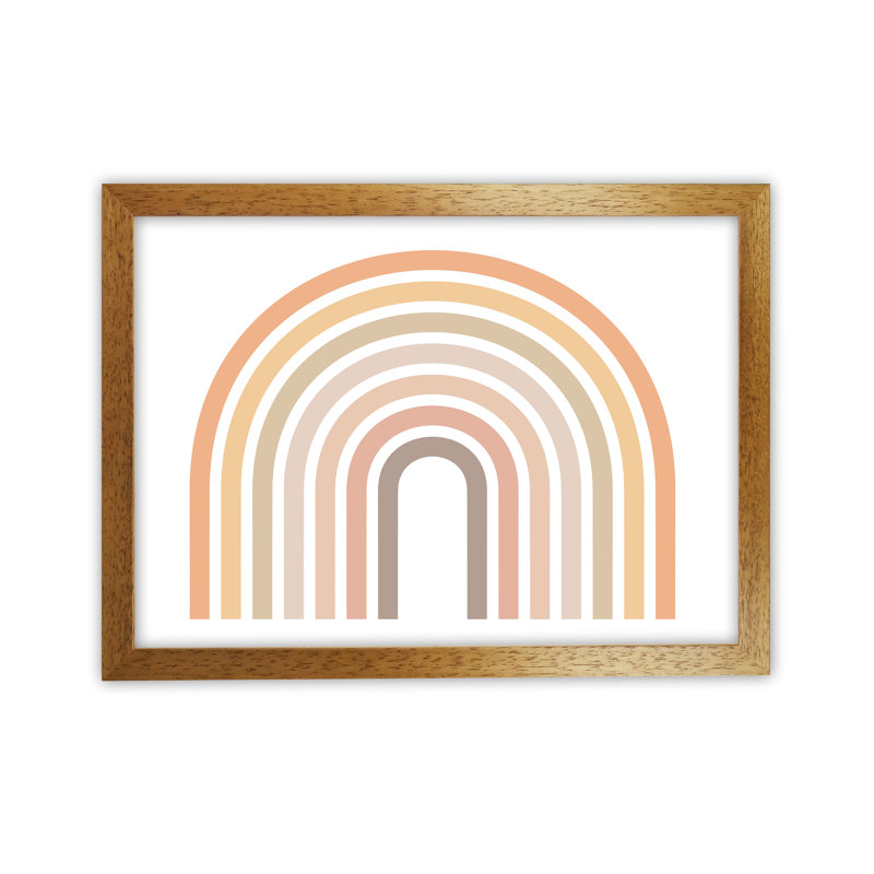 Muted Rainbow Horizontal Original - Print, 59cm H x 84cm W x 3cm D, Oak Frame
