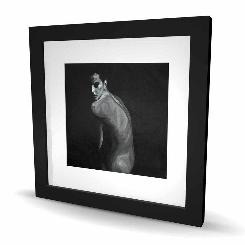 Denuy - Imprimé mat pour chambre à coucher gris, H 16 po x l 16 po, Noir
