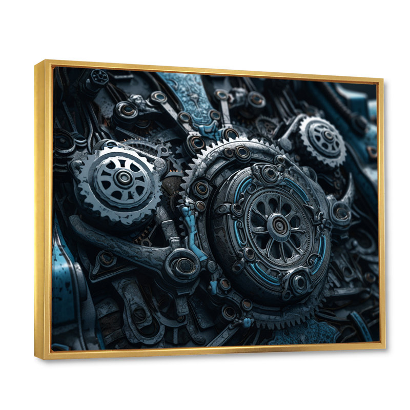 «Futuristic Minimalisme Awakening Technology I», art mural moderne sur toile géométrique, H 30 po x l 40 po x P 1,5 po