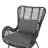 Roma Upholstered Accent Chair with Ottoman-742612156-742612147