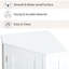 Armoire de coin blanche avec tablettes réglables pour la salle de bain-445994025