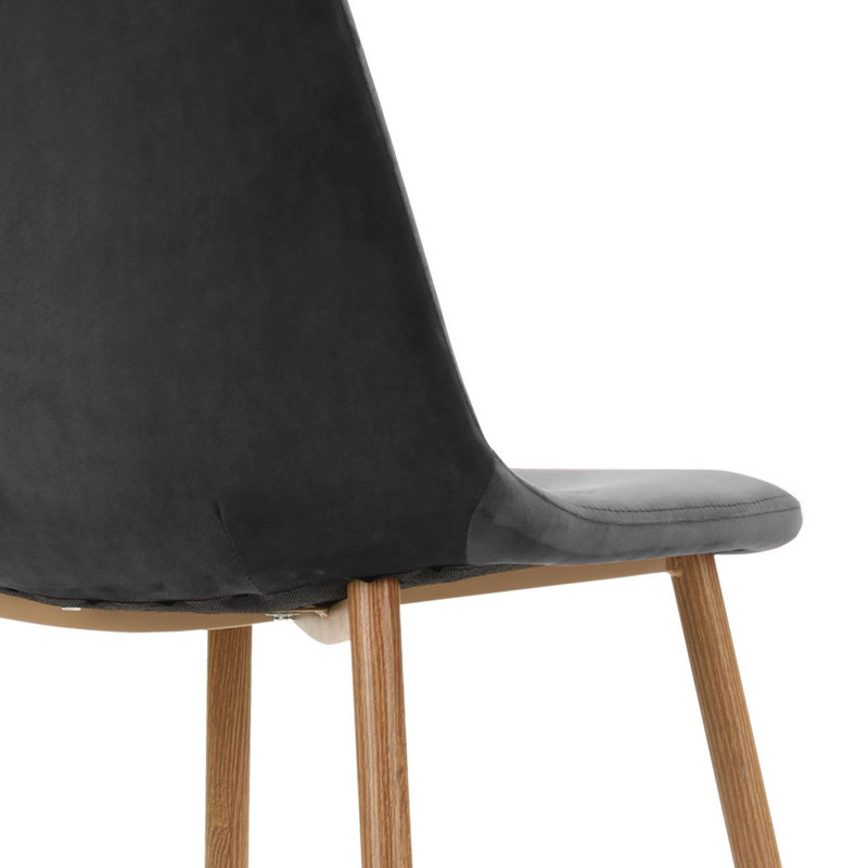 Hendersonville 124.5cm H Polyester Blend Upholstered Side Chair, Charcoal