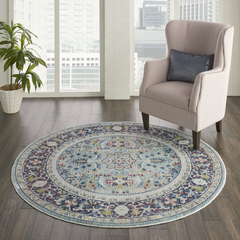 Lennert Oriental Indoor Rug, Round 4'