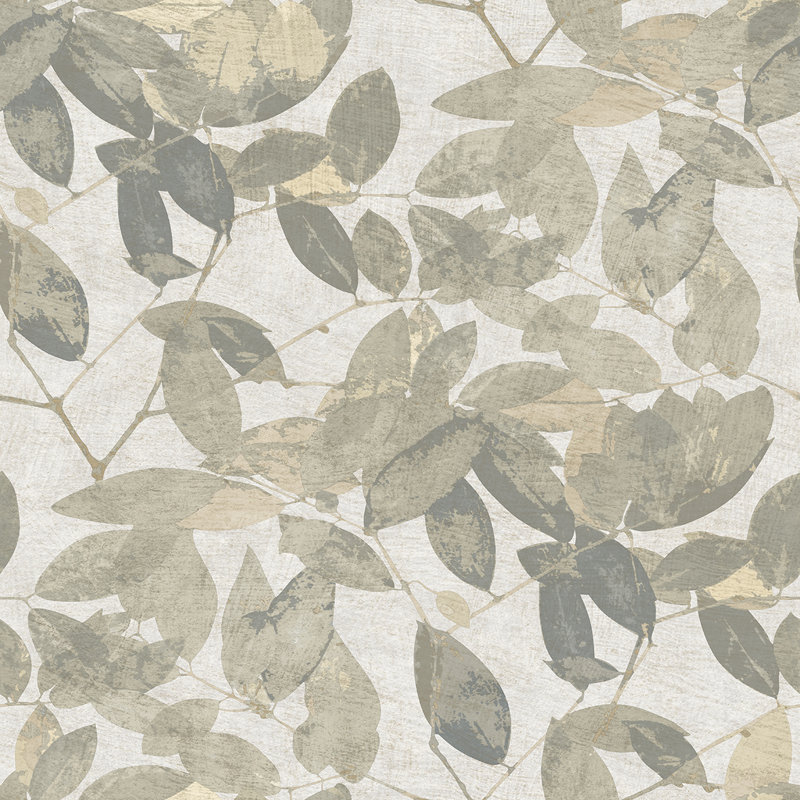 Papier peint feuilles de hêtre, Crème, crème