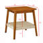 Table d'appoint avec tablette tissée, petite table d'appoint pour canapé de salon, chambre, patio, bureau à domicile-1577417340