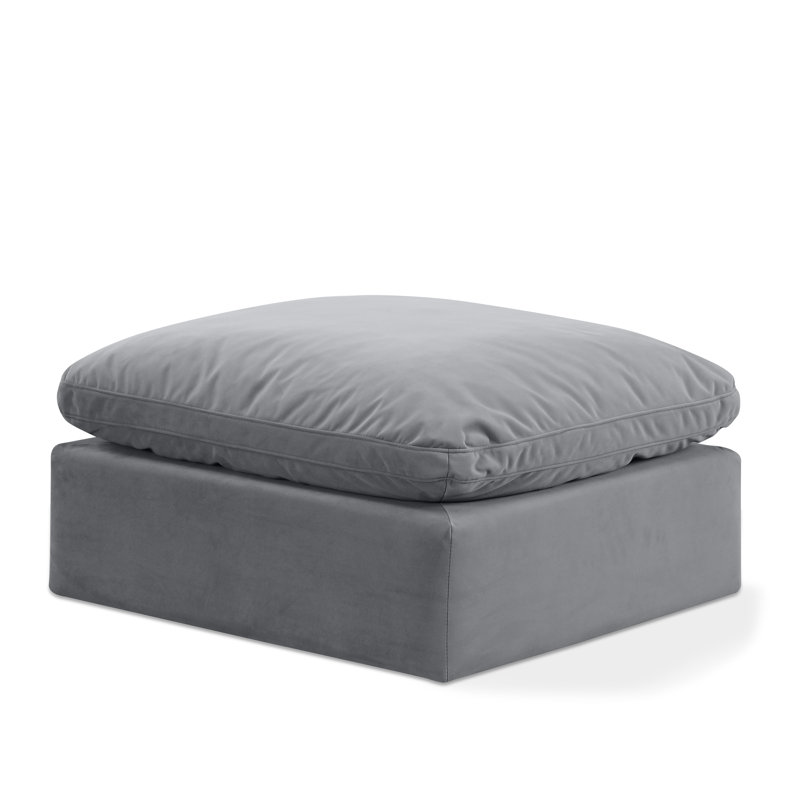 Itala Upholstered Modular Ottoman, Grey Velvet