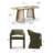 6- Person Dining Table Sets With Extendabe Oval Table & 6 Upholstered Fabric Dining Chairs-1069440393