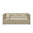 Rustic Wooden Daybed With Underbed Trundle And Protective Fence-Style Guardrails-541746096