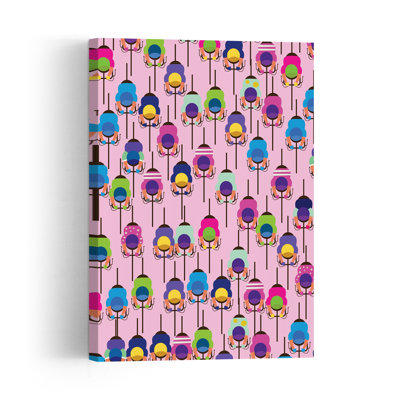 Vibrant Cycling Pattern Abstract Colorful Energetic Wall Art Print by Nicholas - Print