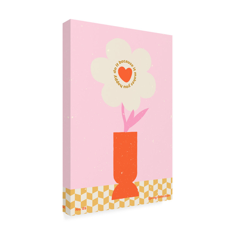 Art sur toile NKTN Spring Flower 05, H 19 po x l 12 po x P 2 po