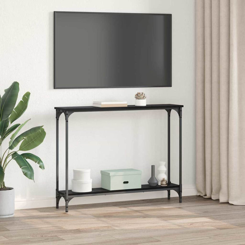 Console Table, Black Oak, 75cm H x 100cm W x 22.5cm D